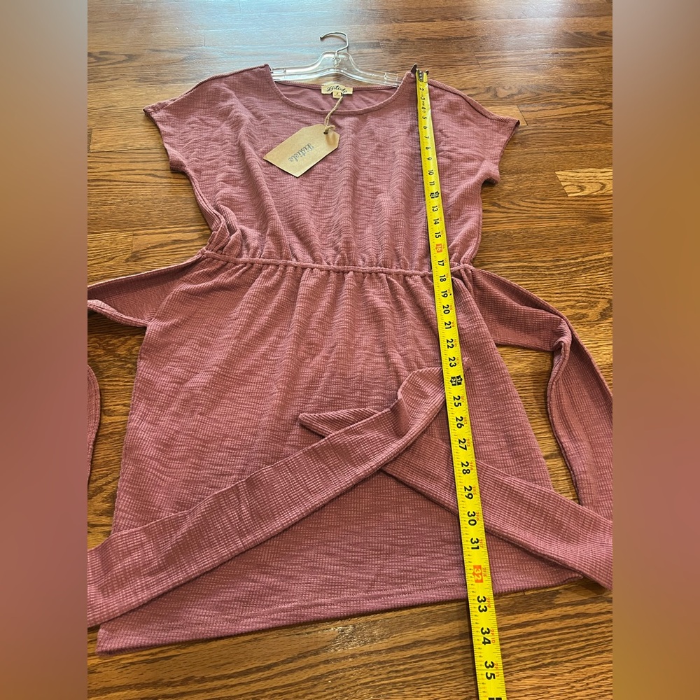 Womens Listicle Pink Women Dress with tie in front Size Small